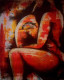Internal Eclipse (ART-18239-120312) - Handpainted Art Painting - 22in X 28in