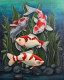 Harmony Beneath The Surface (ART-18220-120338) - Handpainted Art Painting - 16in X 20in