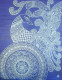 Cerulean Majesty: Intricate Hand-Drawn Peacock Mandala Canvas Art (PRT-18077-120168) - Canvas Art Print - 23in X 30in