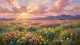 Meadow Of The Setting Sun (PRT-15697-120099) - Canvas Art Print - 60in X 33in