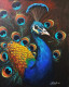 Radiance Of The Peacock (ART-18220-120339) - Handpainted Art Painting - 16in X 20in