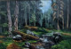 Ethereal Sanctuary: The Whispering Grove (ART-18220-120424) - Handpainted Art Painting - 11in X 8in