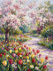 Path Through The Spring Blooms (PRT-15697-120452) - Canvas Art Print - 45in X 60in