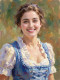 The Girl In Alpine Blue (PRT-15697-120447) - Canvas Art Print - 45in X 60in