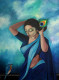 The Azure Adornment (ART-18220-120440) - Handpainted Art Painting - 36in X 48in