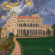 Viceregal Lodge (ART-17575-120544) - Handpainted Art Painting - 23in X 23in