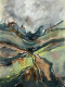 Abstract Landscape Painting | Original Handmade Contemporary Nature Wall Art (ART-16885-120571) - Handpainted Art Painting - 36in X 48in