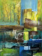 Green Abstract Landscape Painting | Original Handmade Contemporary Wall Art (ART-16885-120574) - Handpainted Art Painting - 36in X 48in