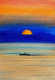 Sunset (ART-3512-120595) - Handpainted Art Painting - 8in X 12in