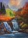 Autumn Cascade (ART-16904-113066) - Handpainted Art Painting - 18in X 24in