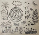 ANCIENT WARLI ARTS ON CANVAS USING ACRYLIC PAINT (ART-2050-120035) - Handpainted Art Painting - 13in X 11in