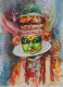 Spirit Of Kerala: Traditional Kathakali Expression (PRT-17209-118804) - Canvas Art Print - 18in X 24in