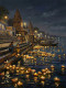 Eternal Evening Ganga Aarti (PRT-15697-119935) - Canvas Art Print - 45in X 60in