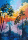 Dreamscape Forest (ART-1230-120642) - Handpainted Art Painting - 8in X 12in