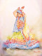 Dancing Girl (ART-7260-120635) - Handpainted Art Painting - 9in X 14in