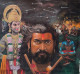Mahabharat Krishna With Barabarik (ART-277-120615) - Handpainted Art Painting - 24in X 24in
