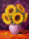 The Sunflowers’ Radiant Song (PRT-15697-120655) - Canvas Art Print - 45in X 60in