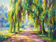 The Willow’s Morning Whisper (PRT-15697-120650) - Canvas Art Print - 60in X 45in