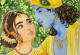 Eternal Love- Radha Krishna (ART-18084-120691) - Handpainted Art Painting - 11in X 8in