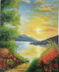 Oil Colour Bassed Fully Handmade (ART-18299-120719) - Handpainted Art Painting - 12in X 8in