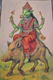 Varahi Devi Vintage-style Indian Hindu Devotional Canvas Painting (ART-7555-120723) - Handpainted Art Painting - 18in X 24in