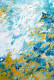 Large Textured Abstract Ocean Painting, Blue White Gold (ART-8156-120778) - Handpainted Art Painting - 15in X 21in