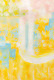 Yellow Blue Abstract Painting, Textured Modern Canvas Art (ART-8156-120847) - Handpainted Art Painting - 15in X 21in