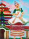 Indian Classical Dance Series: MANIPURI (ART-8835-120767) - Handpainted Art Painting - 14in X 18in