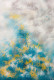Textured Abstract With Blue And Yellow Energy (ART-8156-120889) - Handpainted Art Painting - 15in X 21in