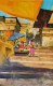Benaras Ghat (ART-7901-120904) - Handpainted Art Painting - 14in X 22in