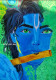 Krishna 11 (ART-18318-120906) - Handpainted Art Painting - 8in X 12in