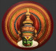 Spirit Of Kathakali (ART-18280-120977) - Handpainted Art Painting - 36in X 36in