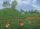 Tea Garden (ART-8011-121007) - Handpainted Art Painting - 24in X 18in
