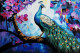 Pecock (ART-1005-121292) - Handpainted Art Painting - 23in X 15in