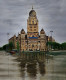 Mumbai Municiple Corporation Bulding (ART-1005-121297) - Handpainted Art Painting - 20in X 22in