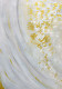 Minimal White And Gold Textured Abstract Flow (ART-8156-121157) - Handpainted Art Painting - 15in X 21in