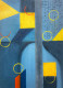 Modern Geometric Abstract With Bold Yellow Contrast (ART-8156-121165) - Handpainted Art Painting - 15in X 21in