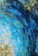 Blue Gold Abstract Wave Textured Canvas Wall Art (ART-8156-121232) - Handpainted Art Painting - 14in X 21in