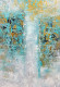 Teal Gold Abstract Textured Canvas Modern Wall Art (ART-8156-121217) - Handpainted Art Painting - 15in X 21in