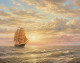 Seascape Ocean Ship Sailing (ART-3319-121199) - Handpainted Art Painting - 48in X 36in