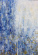 Blue And Gold Textured Abstract Gradient Painting (ART-8156-121194) - Handpainted Art Painting - 15in X 21in