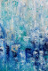 Blue Teal Textured Abstract Vertical Canvas Wall Art (ART-8156-121223) - Handpainted Art Painting - 15in X 21in