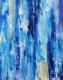 Blue Vertical Textured Abstract Painting Modern Canvas Art (ART-8156-121246) - Handpainted Art Painting - 15in X 19in