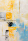 Modern Abstract Blocks Blue Yellow Minimal Textured (ART-8156-121137) - Handpainted Art Painting - 16in X 21in