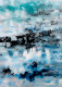 Cool Blue Abstract With Black And Soft Layers (PRT-8156-121383) - Canvas Art Print - 17in X 24in