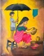 Maa (ART-17937-121495) - Handpainted Art Painting - 18in X 24in
