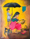 Maa (ART-17937-121495) - Handpainted Art Painting - 18in X 24in