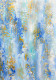 Blue Gold Textured Vertical Abstract Modern Painting (ART-8156-121212) - Handpainted Art Painting - 15in X 21in