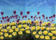 Acrylic Paint- Spring Rise, A Canvas  Acrylic Painting On Flowers (ART-18425-121651) - Handpainted Art Painting - 32in X 23in