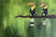 The Majestic Duo (ART-1022-122122) - Handpainted Art Painting - 36in X 24in
